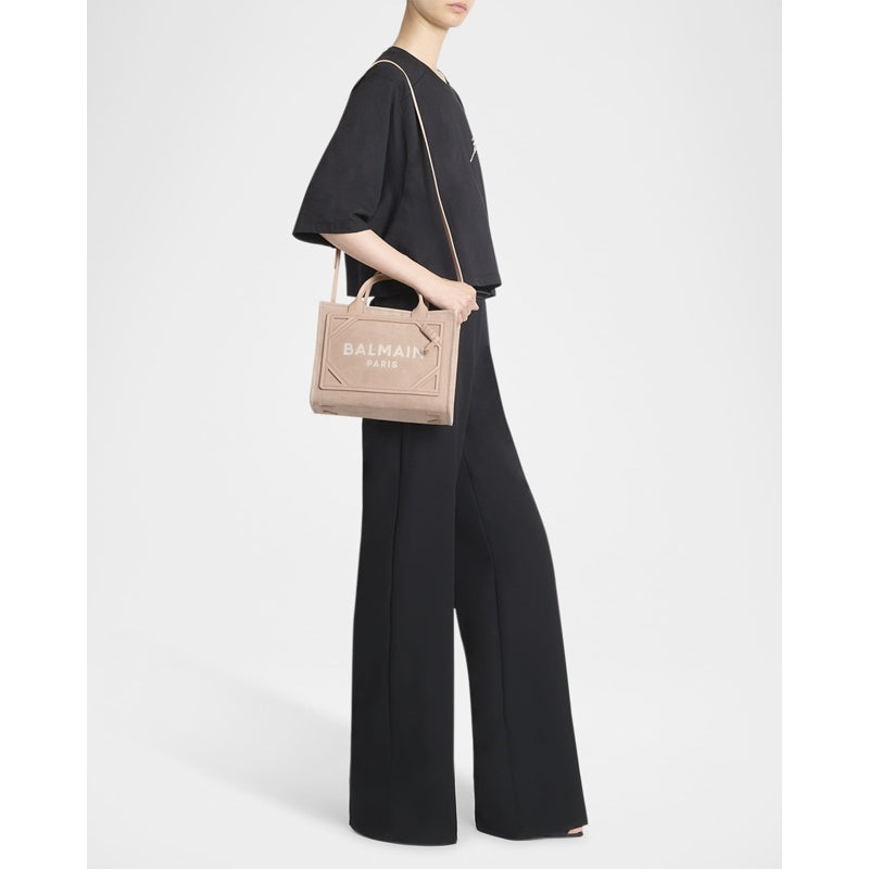 Bolsa Shopper B Army Small in Suede