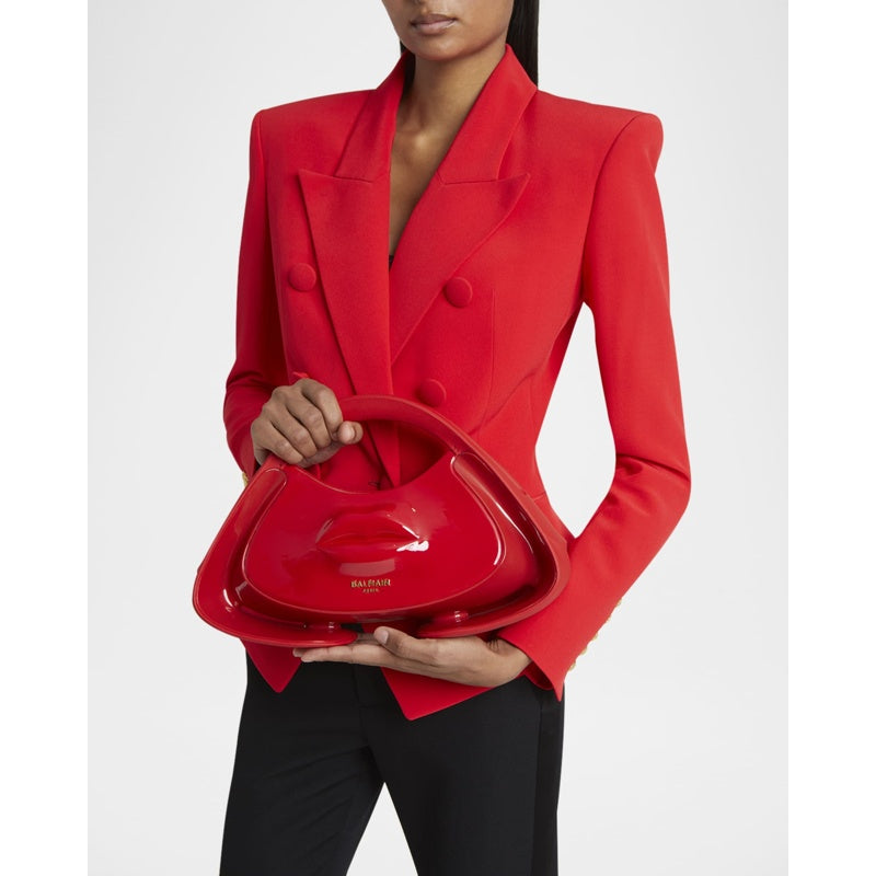 Bolsa Handle Jolie Madame Small Lips  in Patent Faux