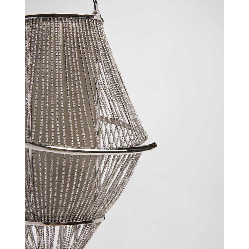 Bolsa Handle Lumiere Mesh Crystal