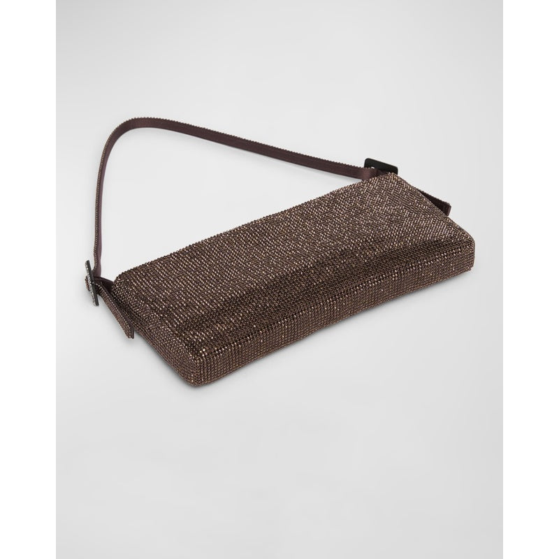Bolsa Shoulder Your Best Friend La Grande Mesh Crystal