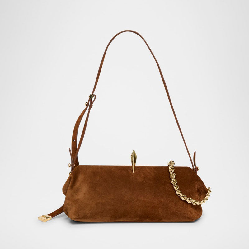 Bolsa Shoulder Sofia La Petite Suede - Mercado de Luxo - O Maior E-Commerce de Bens, Produtos e Serviços de Luxo do Brasil.