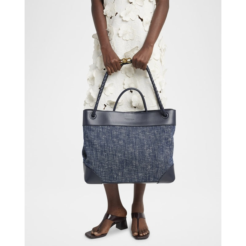 Bolsa Shopper Largeiamo Denim Boucle