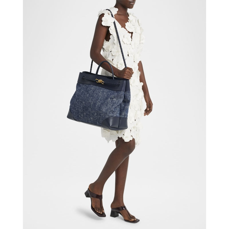 Bolsa Shopper Largeiamo Denim Boucle