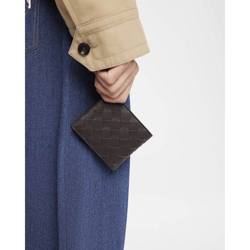 Bolsa Wallet Intrecciato 15 Bicolor Bifold