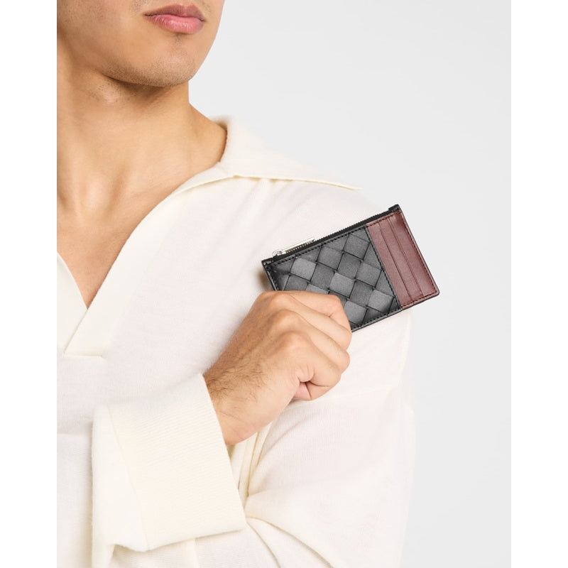 Bolsa Wallet Intrecciato Bicolor Zipped
