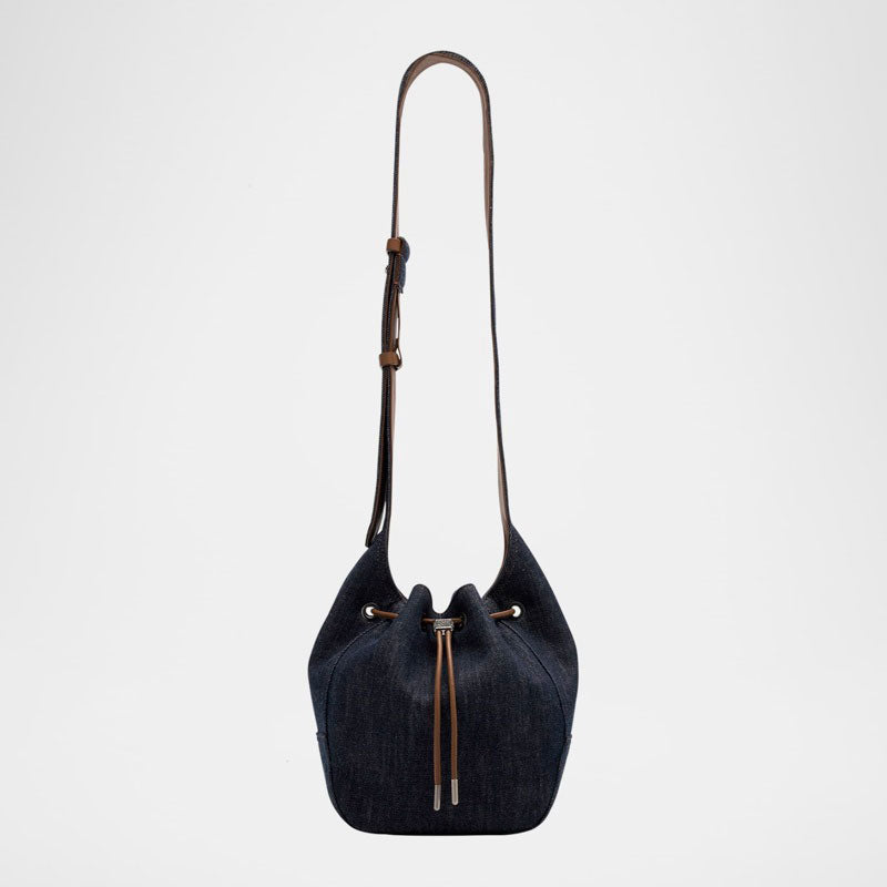 Bolsa Bucket Duo Mini Denim Drawstring - Mercado de Luxo - O Maior E-Commerce de Bens, Produtos e Serviços de Luxo do Brasil.