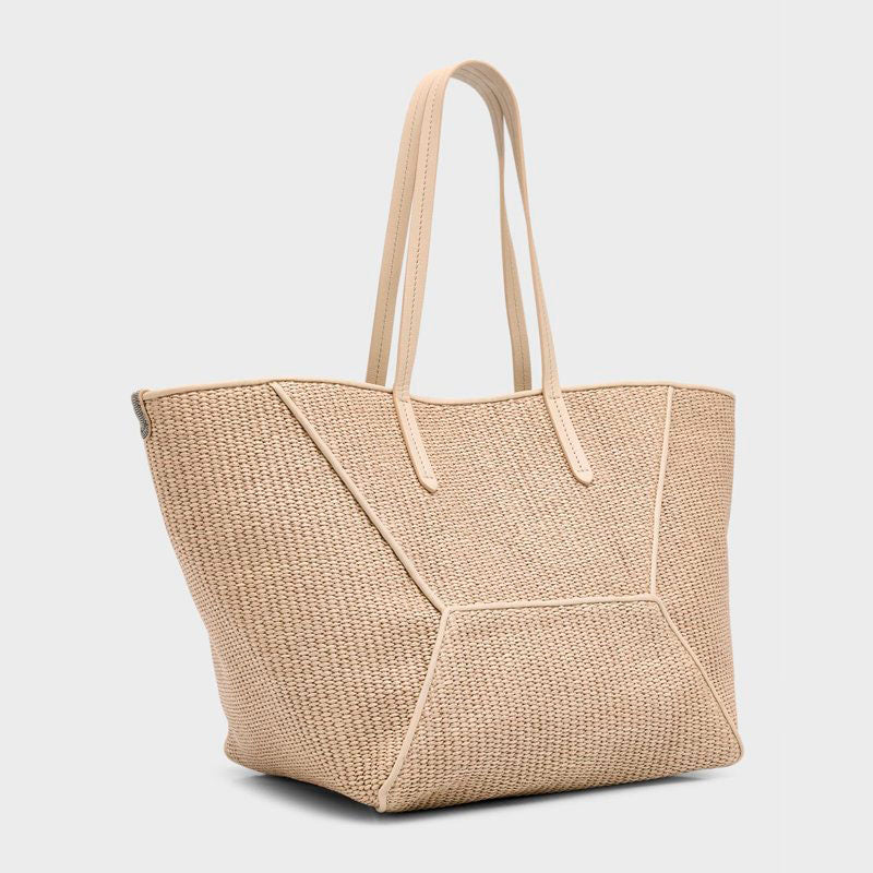 Bolsa Shopper BC Duo Medium Raffia - Mercado de Luxo - O Maior E-Commerce de Bens, Produtos e Serviços de Luxo do Brasil.