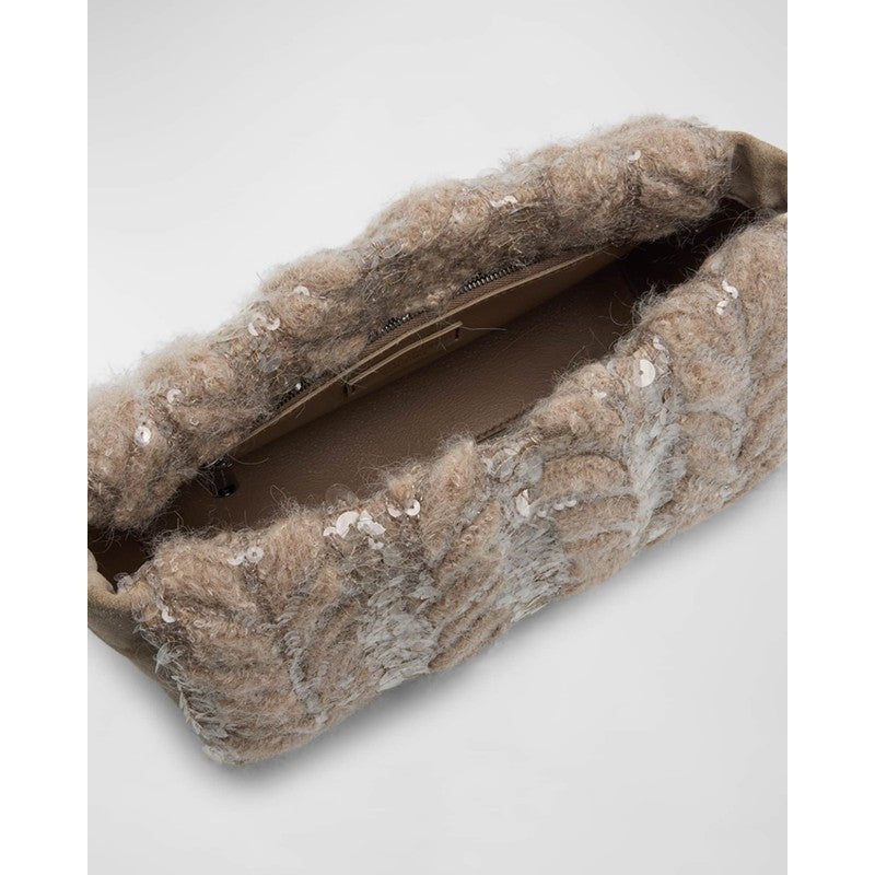 Bolsa Clutch Sequined Opera Knit