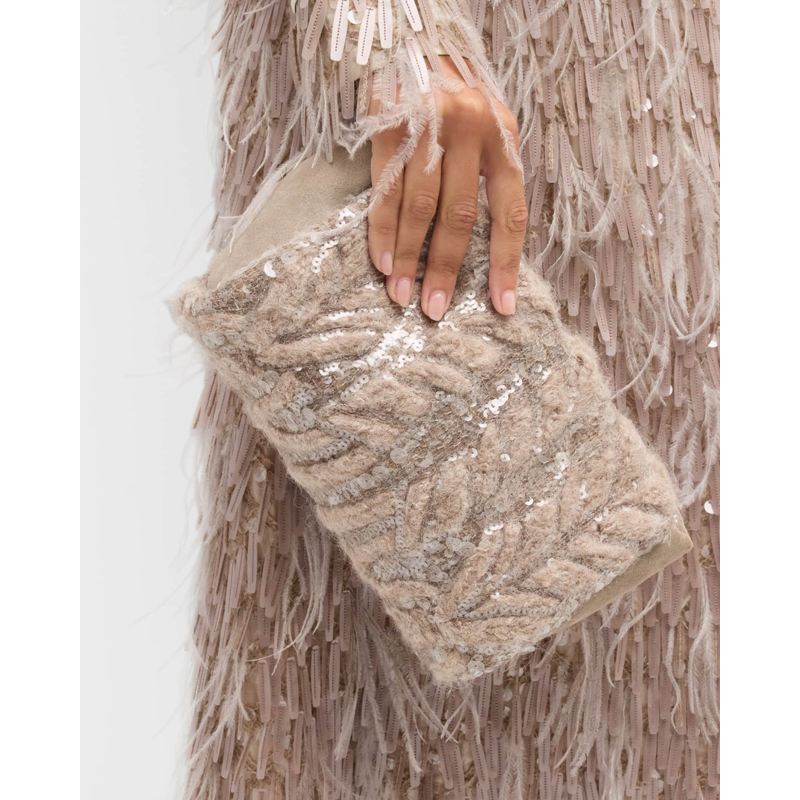 Bolsa Clutch Sequined Opera Knit