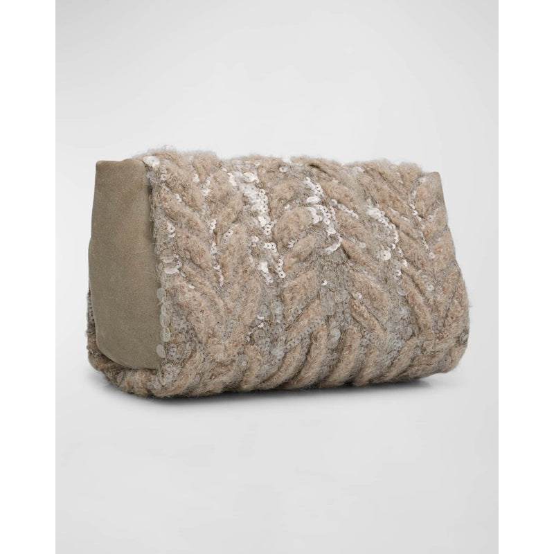 Bolsa Clutch Sequined Opera Knit
