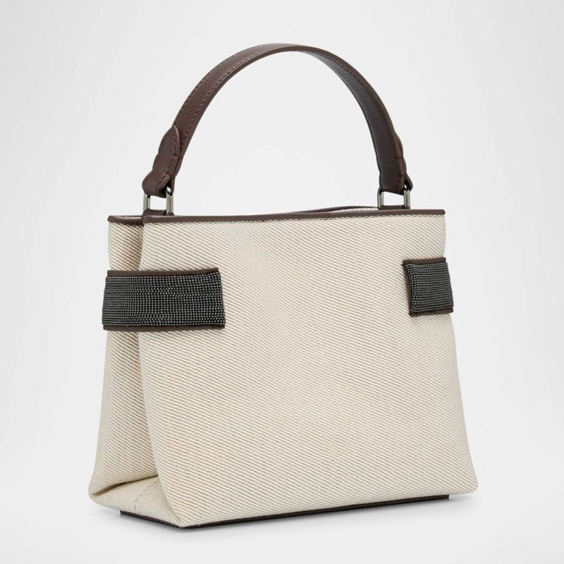 Bolsa Handle Monili Canvas  - Mercado de Luxo - O Maior E-Commerce de Bens, Produtos e Serviços de Luxo do Brasil.