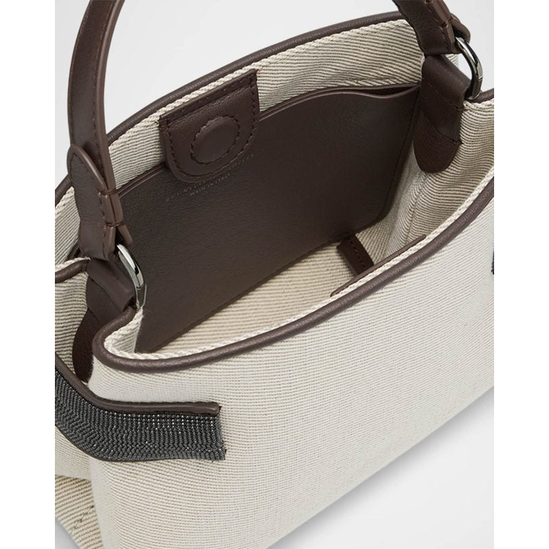 Bolsa Handle Monili Canvas