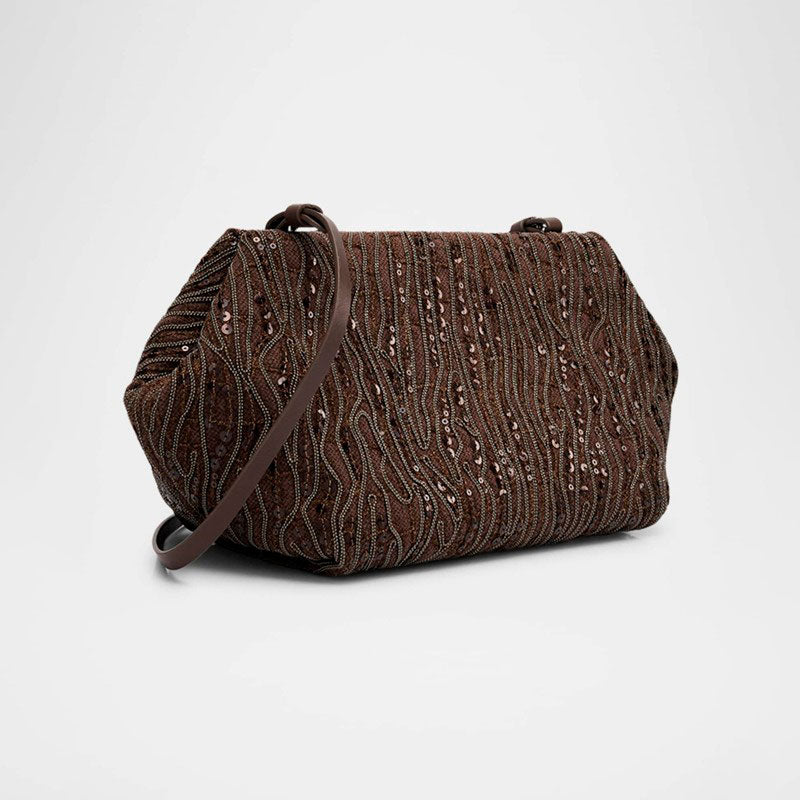 Bolsa Clutch Pleated Mesh Monili - Mercado de Luxo - O Maior E-Commerce de Bens, Produtos e Serviços de Luxo do Brasil.
