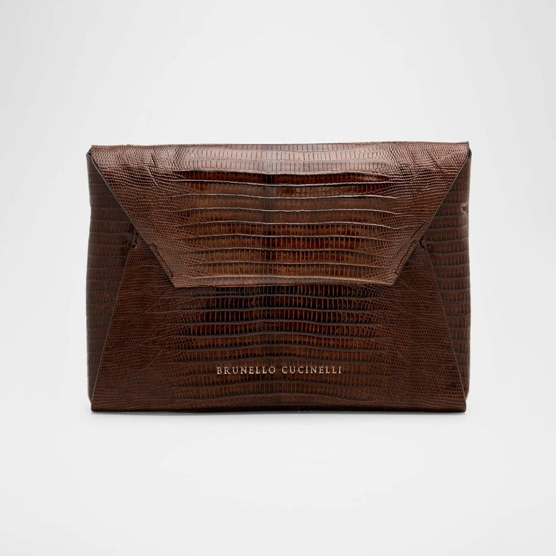 Bolsa Clutch Envelope Flap Lizard - Mercado de Luxo - O Maior E-Commerce de Bens, Produtos e Serviços de Luxo do Brasil.