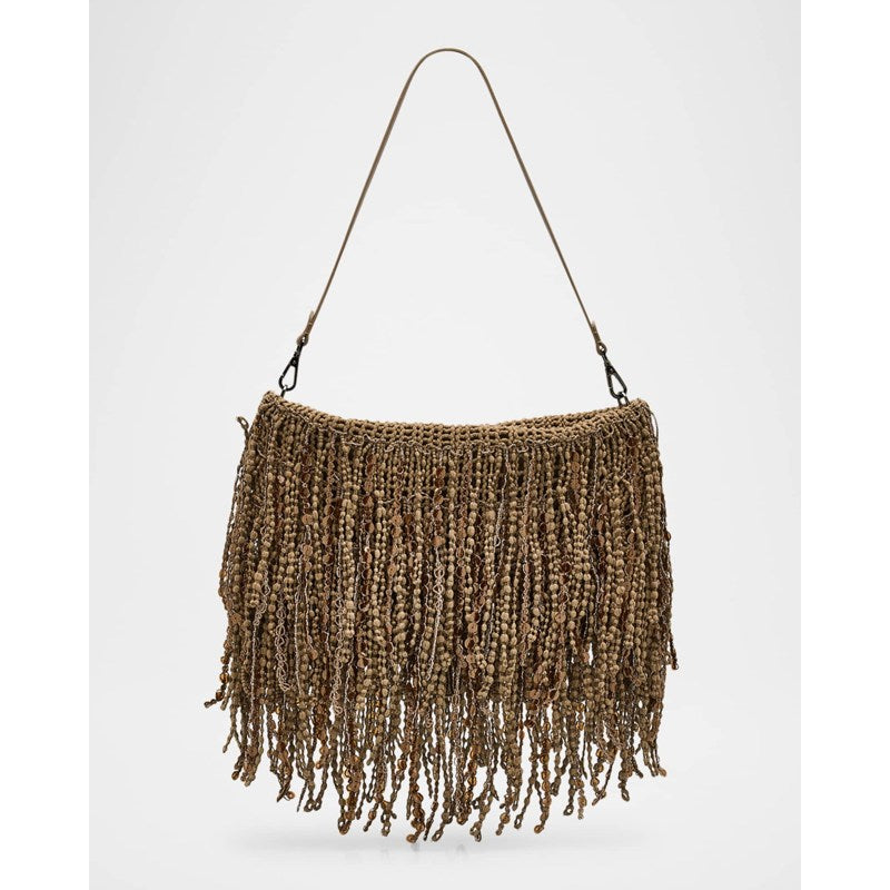 Bolsa Shoulder Opera Embellished Fringe
