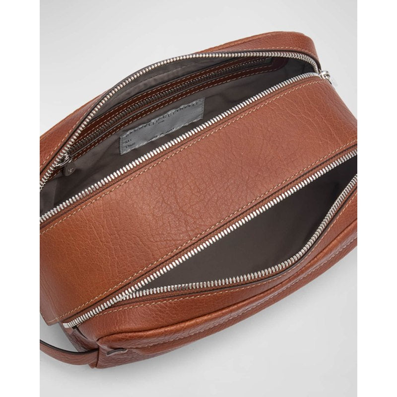 Bolsa Necessaire Leather Zip Toiletry