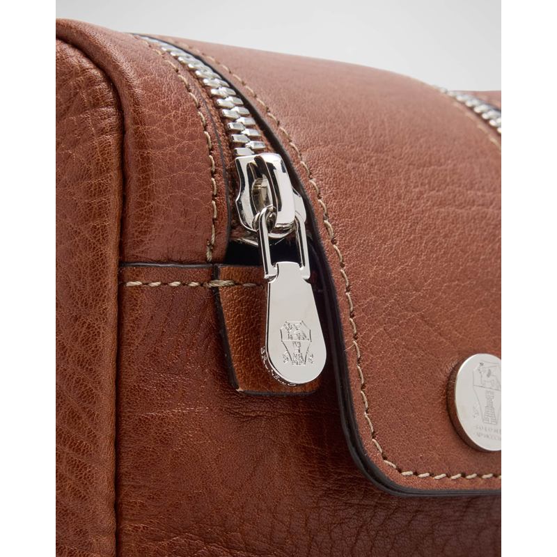 Bolsa Necessaire Leather Zip Toiletry