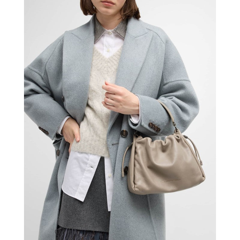 Bolsa Handle Mini Drawstring Lambskin