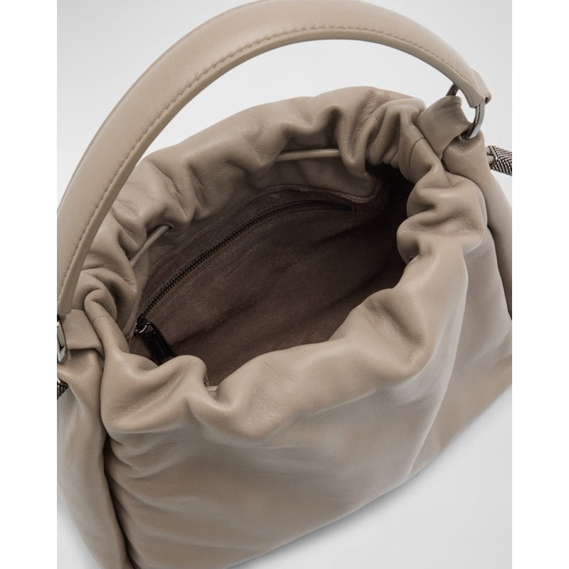 Bolsa Handle Mini Drawstring Lambskin