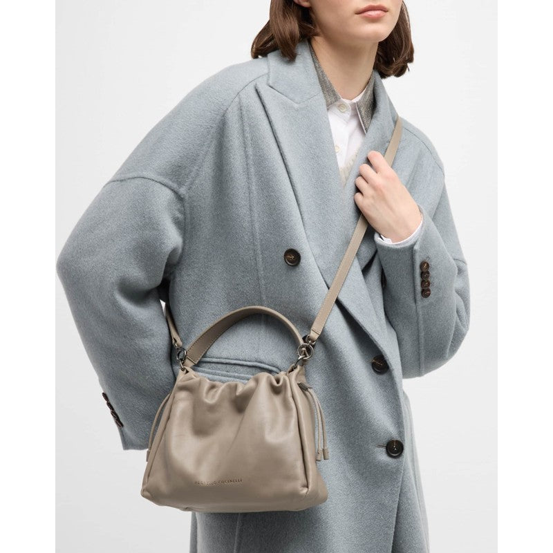 Bolsa Handle Mini Drawstring Lambskin