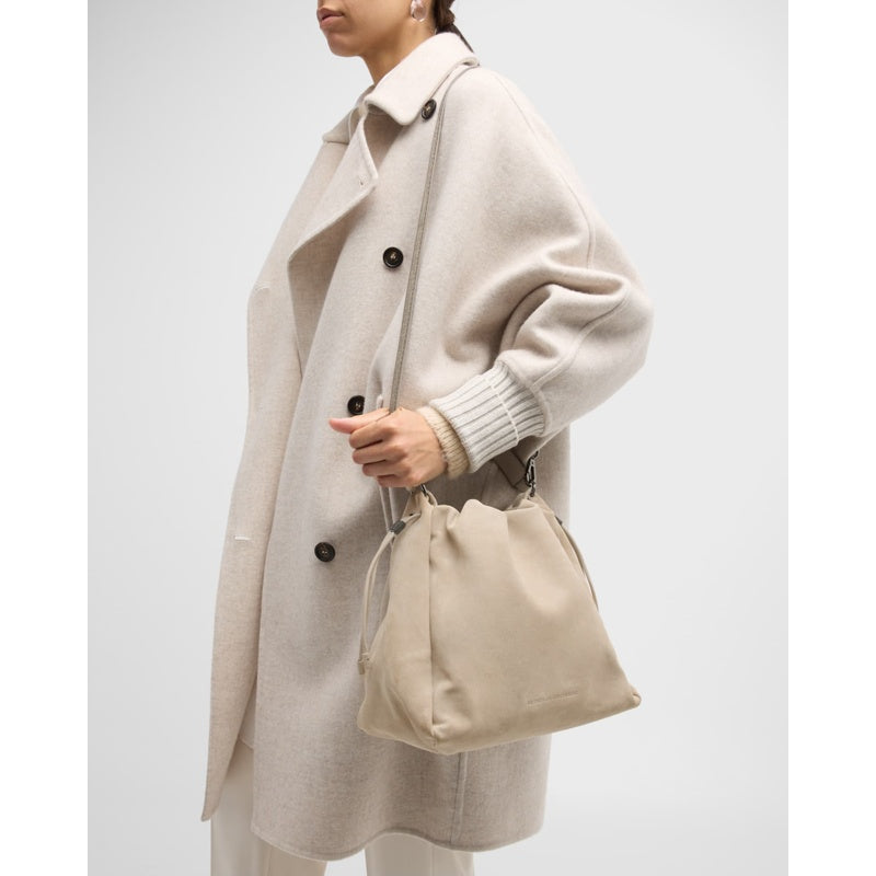 Bolsa Handle Medium Drawstring Suede