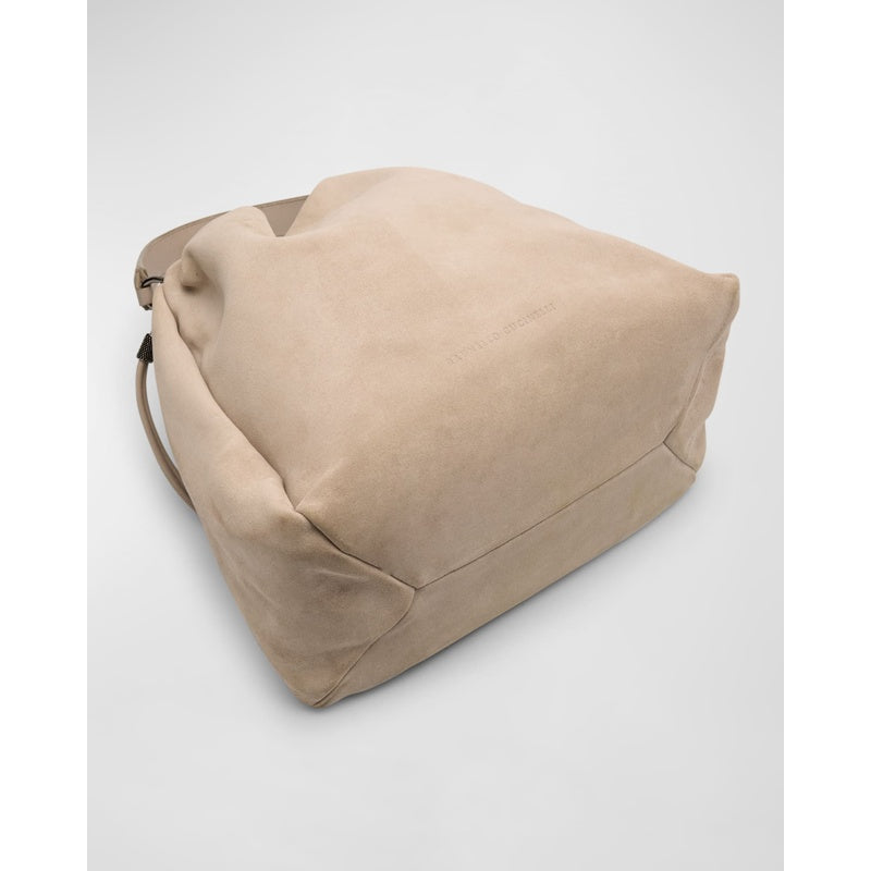 Bolsa Handle Medium Drawstring Suede