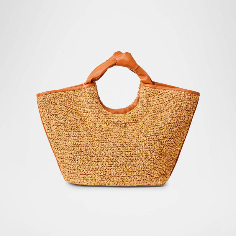 Bolsa Shopper Florian Knotted Metallic Raffia - Mercado de Luxo - O Maior E-Commerce de Bens, Produtos e Serviços de Luxo do Brasil.