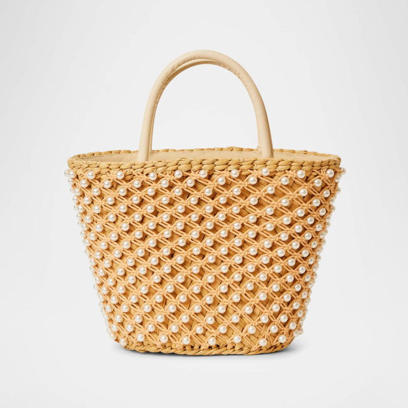 Bolsa Shopper Padma Pearly Raffia - Mercado de Luxo - O Maior E-Commerce de Bens, Produtos e Serviços de Luxo do Brasil.