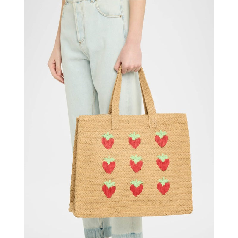 Bolsa Shopper Strawberry Straw