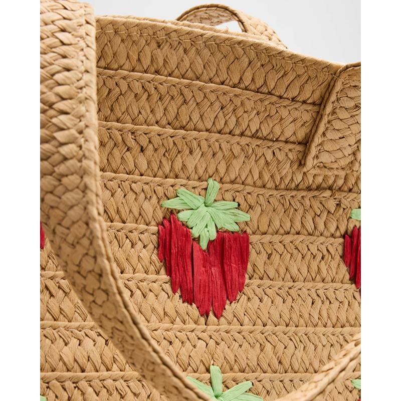Bolsa Shopper Strawberry Straw
