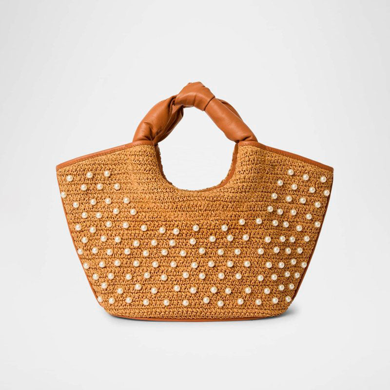 Bolsa Shopper Florian Pearly Straw - Mercado de Luxo - O Maior E-Commerce de Bens, Produtos e Serviços de Luxo do Brasil.
