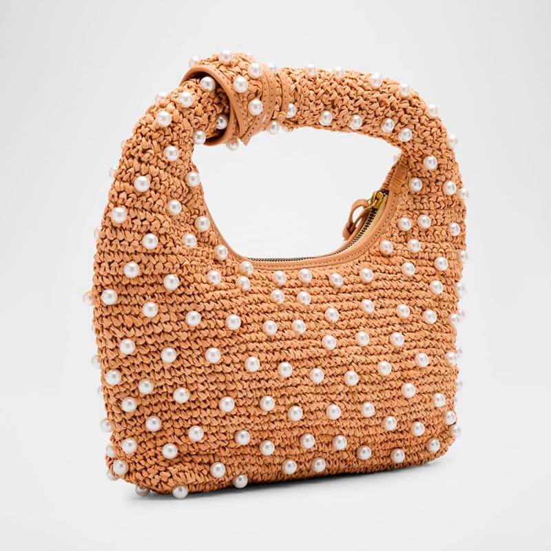 Bolsa Shoulder Maeve Pearly Raffia - Mercado de Luxo - O Maior E-Commerce de Bens, Produtos e Serviços de Luxo do Brasil.