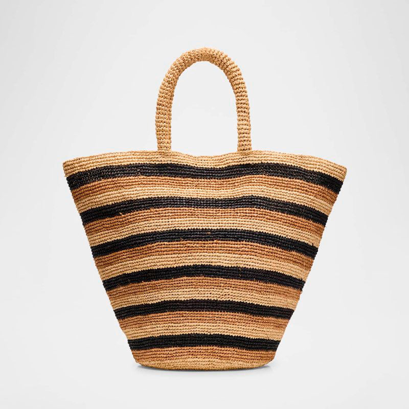 Bolsa Beach Marisol Striped Straw - Mercado de Luxo - O Maior E-Commerce de Bens, Produtos e Serviços de Luxo do Brasil.