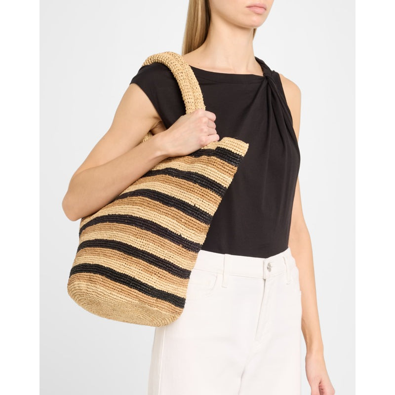 Bolsa Beach Marisol Striped Straw