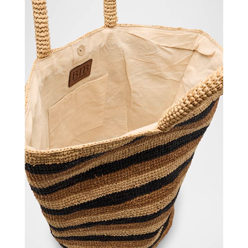 Bolsa Beach Marisol Striped Straw