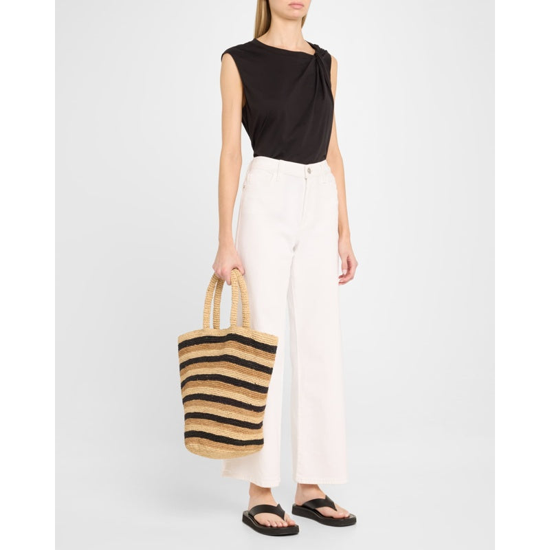 Bolsa Beach Marisol Striped Straw