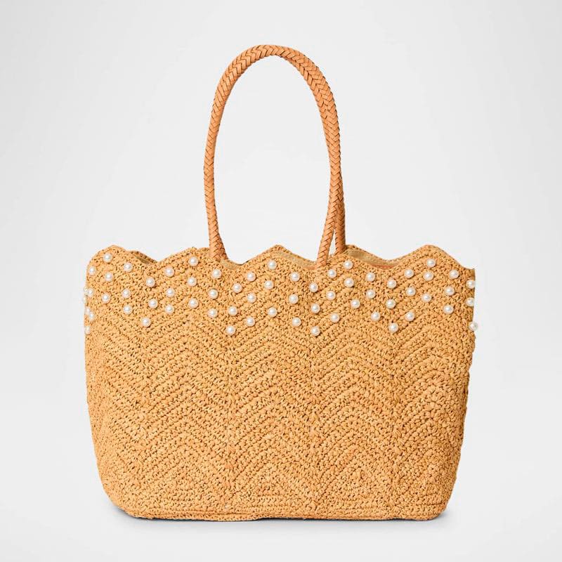 Bolsa Beach Naples Pearly Straw - Mercado de Luxo - O Maior E-Commerce de Bens, Produtos e Serviços de Luxo do Brasil.