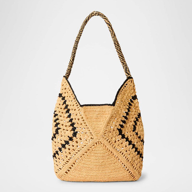 Bolsa Shoulder Catania Two-Tone Straw - Mercado de Luxo - O Maior E-Commerce de Bens, Produtos e Serviços de Luxo do Brasil.