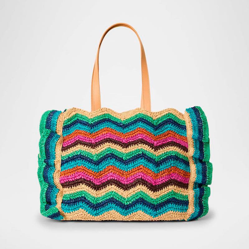 Bolsa Shopper Skye Ruffled Zigzag - Mercado de Luxo - O Maior E-Commerce de Bens, Produtos e Serviços de Luxo do Brasil.
