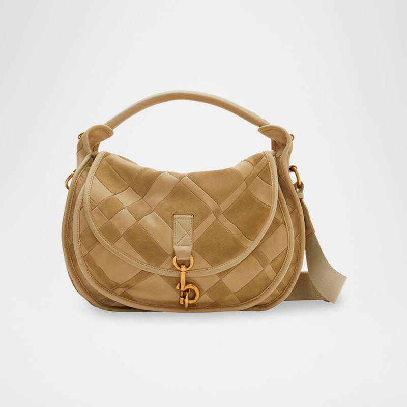 Bolsa Messenger Clip Patchwork Suede - Mercado de Luxo - O Maior E-Commerce de Bens, Produtos e Serviços de Luxo do Brasil.
