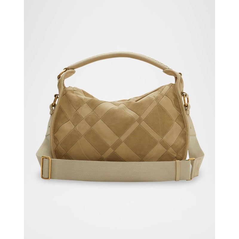 Bolsa Messenger Clip Patchwork Suede