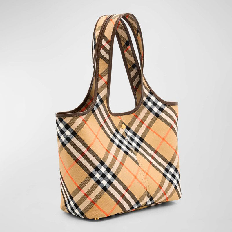 Bolsa Shopper Small East-West Check - Mercado de Luxo - O Maior E-Commerce de Bens, Produtos e Serviços de Luxo do Brasil.