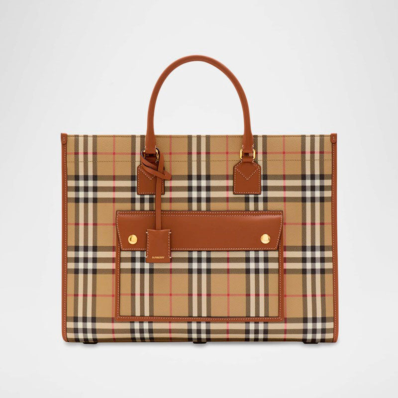 Bolsa Shopper Freya Check - Mercado de Luxo - O Maior E-Commerce de Bens, Produtos e Serviços de Luxo do Brasil.