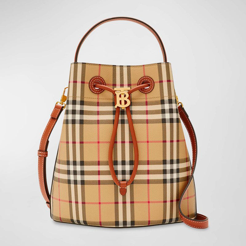 Bolsa Bucket Small Check Drawstring - Mercado de Luxo - O Maior E-Commerce de Bens, Produtos e Serviços de Luxo do Brasil.