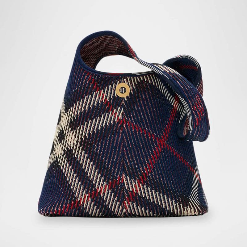 Bolsa Shoulder Small Check Knit - Mercado de Luxo - O Maior E-Commerce de Bens, Produtos e Serviços de Luxo do Brasil.