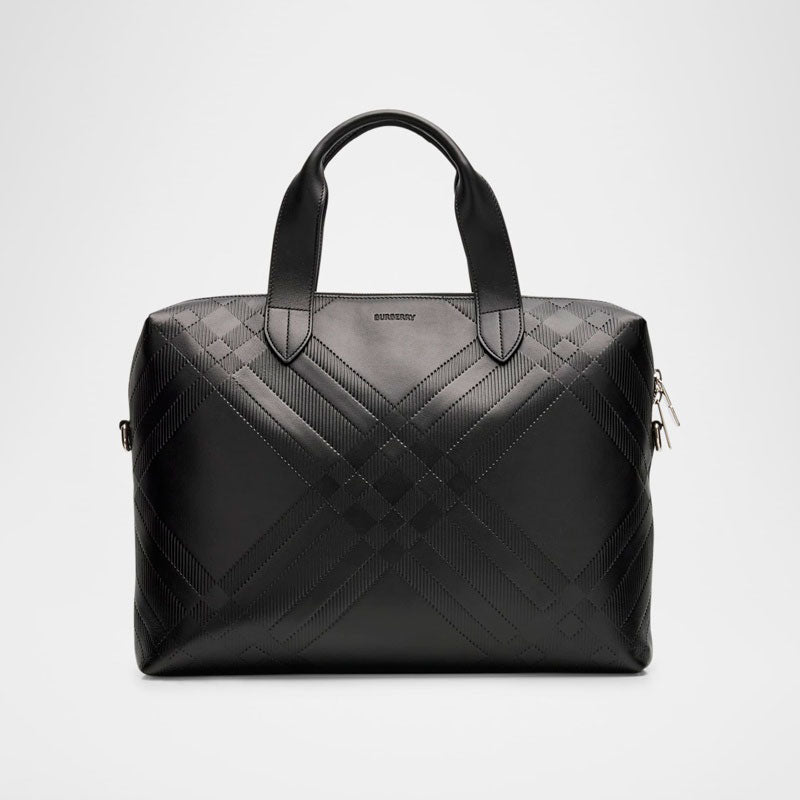 Bolsa Messenger Check Embossed Briefcase - Mercado de Luxo - O Maior E-Commerce de Bens, Produtos e Serviços de Luxo do Brasil.