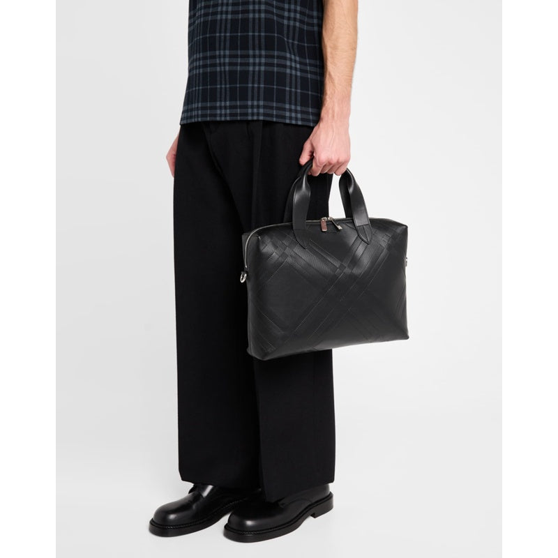 Bolsa Messenger Check Embossed Briefcase