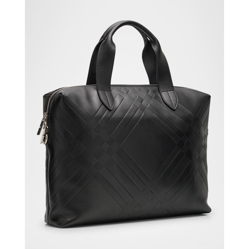 Bolsa Messenger Check Embossed Briefcase