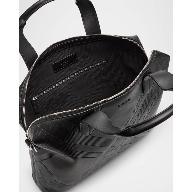 Bolsa Messenger Check Embossed Briefcase