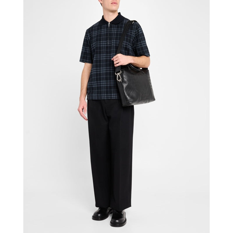 Bolsa Messenger Check Embossed Briefcase